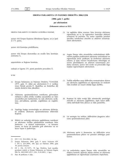 2006/12/EK - EUR-Lex