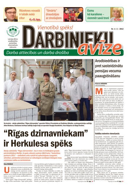 Darbinieku avÄ«ze - Latvijas BrÄ«vo ArodbiedrÄ«bu SavienÄ«ba