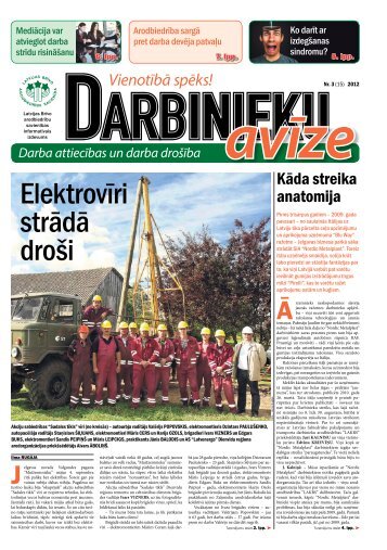 Darbinieku avÄ«ze - Latvijas BrÄ«vo ArodbiedrÄ«bu SavienÄ«ba