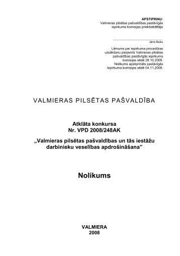 Nolikums - Valmiera