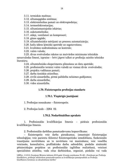 GrozÄ«jumi Ministru kabineta 2010.gada 18.maija noteikumos Nr.461 ...