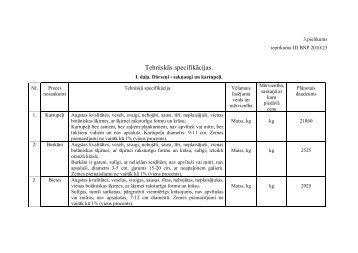 TehniskÄs specifikÄcijas. - Balvi