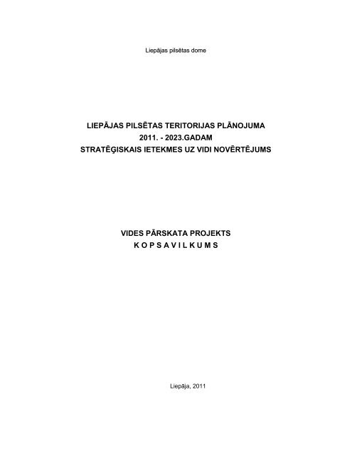 Liepājas pilsētas teritorijas plānojuma 2011. – 2023. gadam - Grupa93