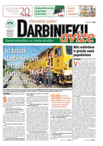Darbinieku avÄ«ze Nr. 19 - Latvijas BrÄ«vo ArodbiedrÄ«bu SavienÄ«ba