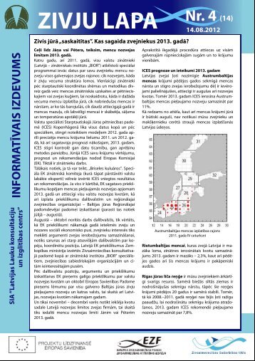 Zivju Lapa Nr. 4 (14) - Latvijas Lauku konsultÄciju un izglÄ«tÄ«bas centrs