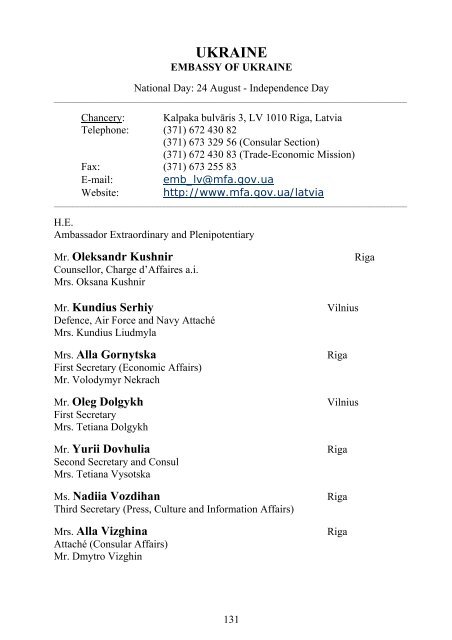 THE DIPLOMATIC LIST