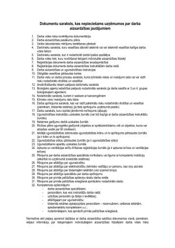 Dokumentu saraksts, kas nepiecieÅ¡ams uzÅÄmumos par darba ...