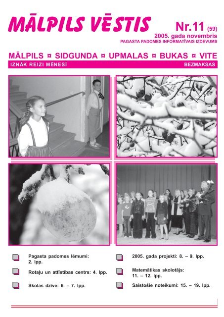 Nr.11 (59) Novembris - MÄlpils