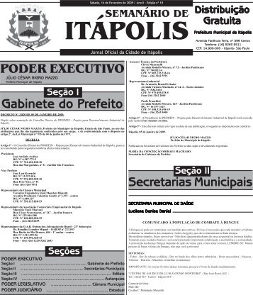 Gabinete do Prefeito - Prefeitura Municipal de ItÃ¡polis
