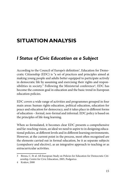 Strategy for Civic Education in Primary and Secondary Schools in ...