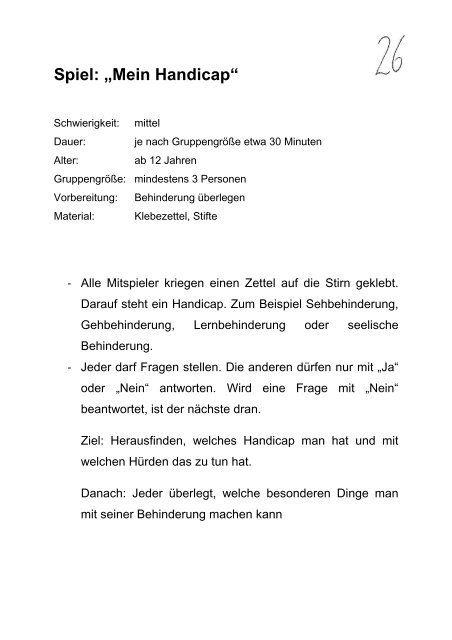 inclusive - Das Mitmachbuch für alle/Studienprojekt - AGP