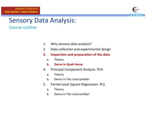 Introduction to Introduction to Sensory Data Analysis - Camo