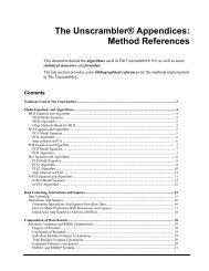 The UnscramblerÂ® Appendices: Method References - Camo
