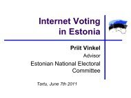 Estonian iVoting - The Baltic Institute of Finland