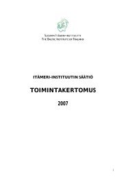 TOIMINTAKERTOMUS - The Baltic Institute of Finland