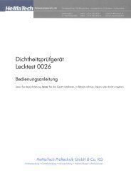 Dichtheitsprüfgerät Lecktest 0026 - Hematech Industrieautomation ...