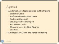 Sample Title Page for O/E Trainings - Academic Affairs