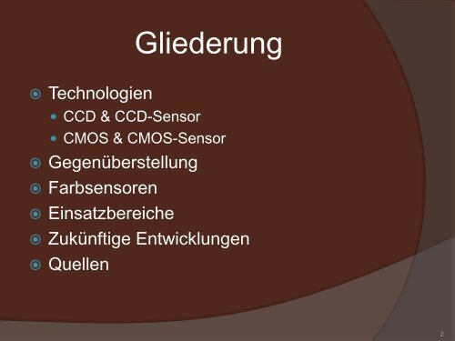 CCD- und CMOS-Sensor