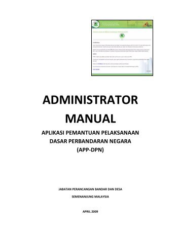 MANUAL PENTADBIR (pdf) - aplikasi pemantauan pelaksanaan dpn