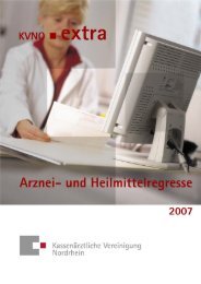 KVNO extra: Arznei- und Heilmittelregresse 2007