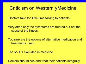 Criticism on Western Medicine - Eracon.info