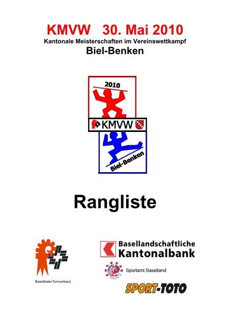 Rangliste KMVW 2010 - Sportclub Biel-Benken