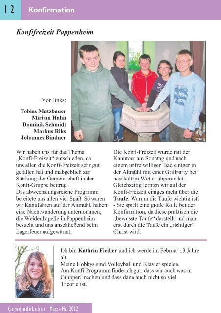 Gemeindebrief MÃ¤rz 2012 - Evangelische Kirchengemeinde ...