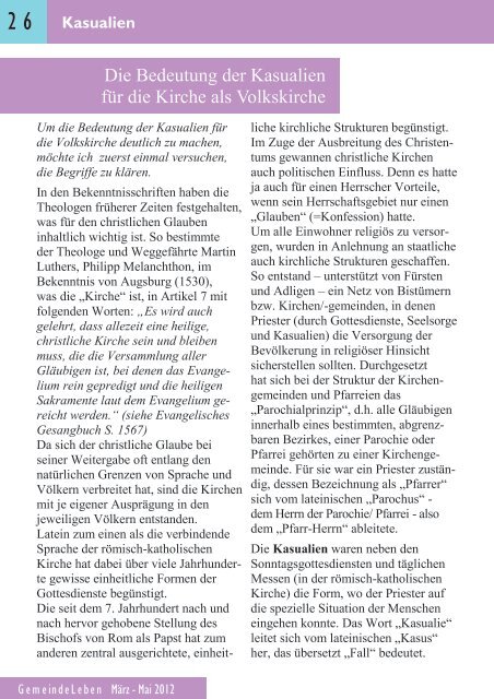 Gemeindebrief MÃ¤rz 2012 - Evangelische Kirchengemeinde ...