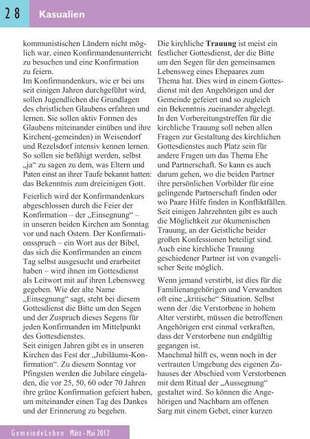 Gemeindebrief MÃ¤rz 2012 - Evangelische Kirchengemeinde ...