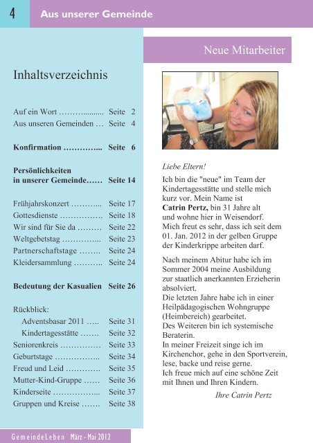 Gemeindebrief MÃ¤rz 2012 - Evangelische Kirchengemeinde ...