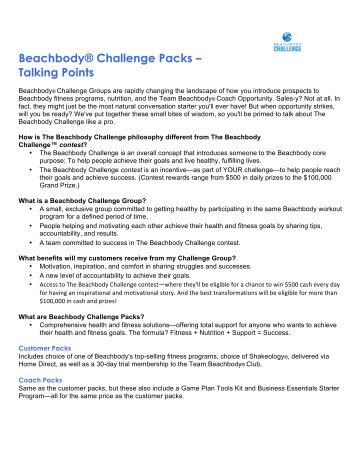 beachbody challenge coach opportunity presentation script