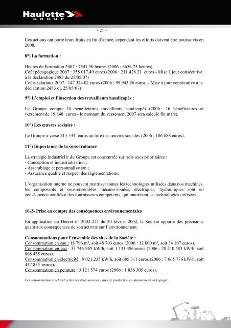 COMPTE DE RESULTAT (en liste) - Pinguely Haulotte