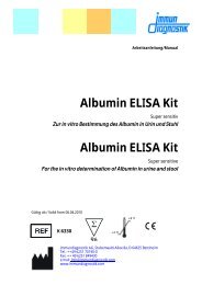 Arbeitsanleitung/Manual Albumin - bei Immundiagnostik