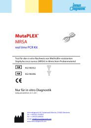 Arbeitsanleitung/Manual MutaPLEX® MRSA  - bei Immundiagnostik