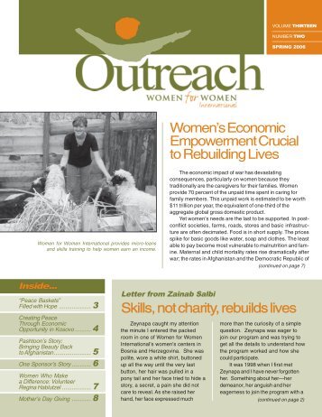 Women's Economic Empowerment Crucial to Rebuilding Lives Skills ...