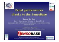 Panel performances p thanks to the SensoBase