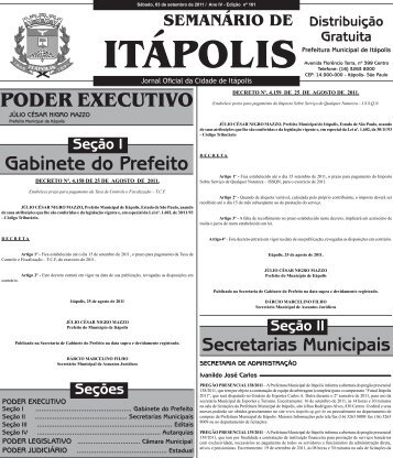 PODER EXECUTIVO Gabinete do Prefeito - Prefeitura Municipal de ...