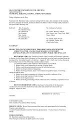 GLOUCESTER TOWNSHIP COUNCIL MEETING AUGUST 22, 2011 ...