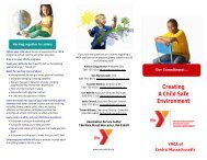 Child Abuse Awareness Brochure - YMCA of Central Massachusetts