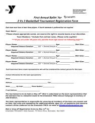 for 3 Vs 3 Basketball Tournament Registration Form