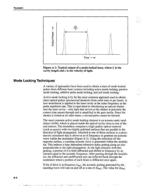 Tsunami - Beckman Institute Laser Resource Center