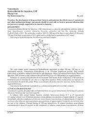 Vancomycin Hydrochloride for Injection, USP (750 mg fliptop - Hospira