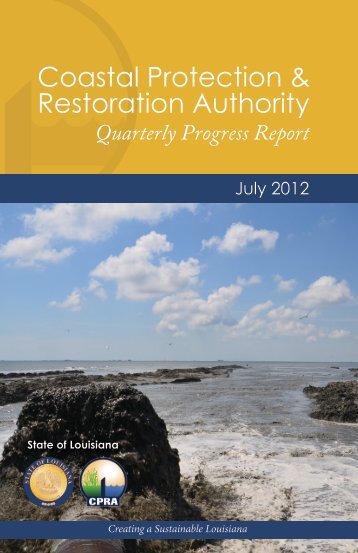 Quarterly Progress Report - Coastal Protection and Restoration ...