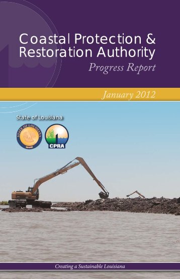 Progress Report - Coastal Protection and Restoration Authority