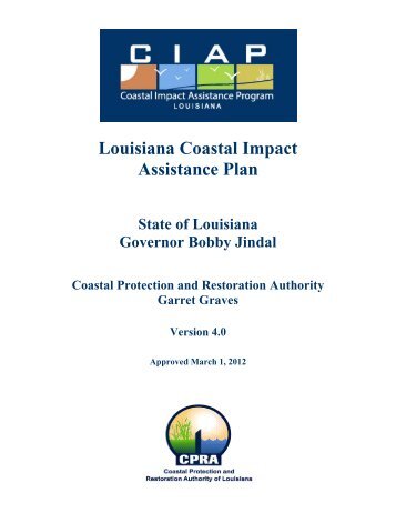 Louisiana Coastal Impact Assistance Plan - Coastal Protection and ...