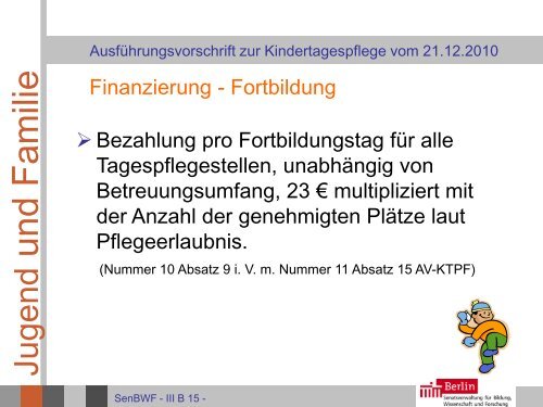 Ausführungsvorschrift zur Kindertagespflege vom 21.12.2010