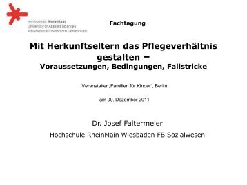 Power-Point-Präsentation von Dr. Josef Faltermeier