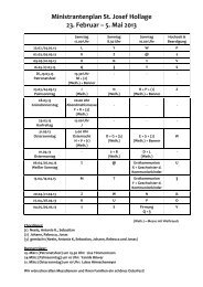 Messdienerplan 23.02.13 - Ministranten St. Josef Hollage