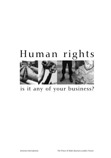 Human Rights: Is It Any of Your Business? - Amnesty International
