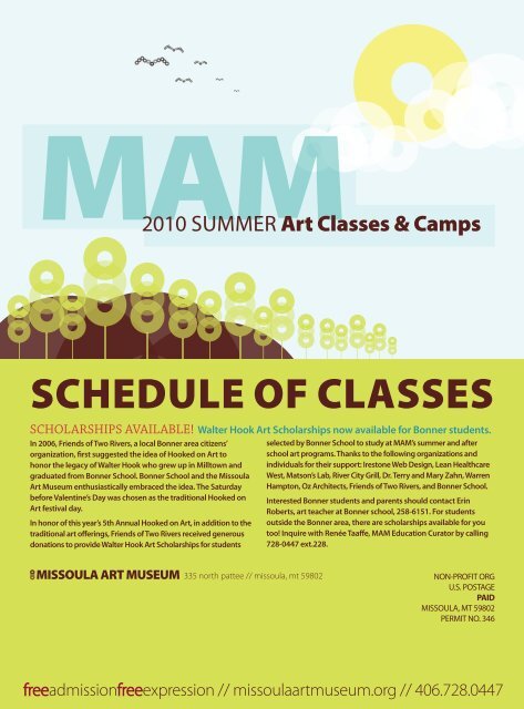 SchEdULE Of cLASSES - Missoula Art Museum